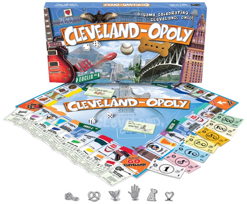 Late for The Sky Cleveland-opoly - City in a Box Board Game